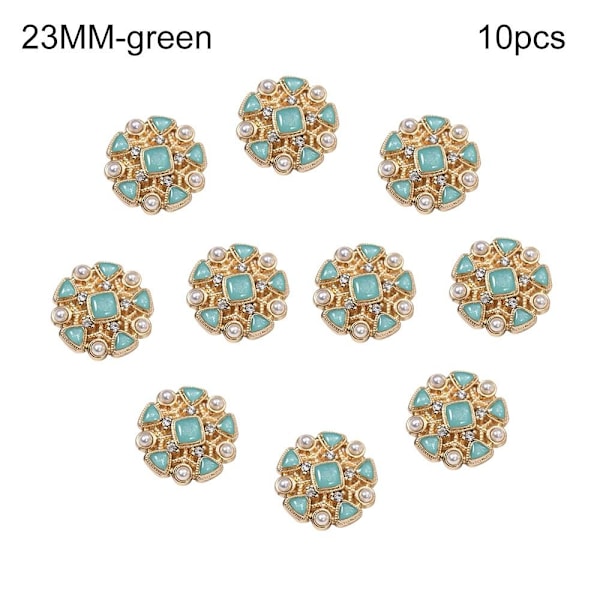10 kpl Helmivaatteiden Napit Paita Napit VIHREÄ 23MM10ST 10ST vihreä green 23MM10pcs-10pcs