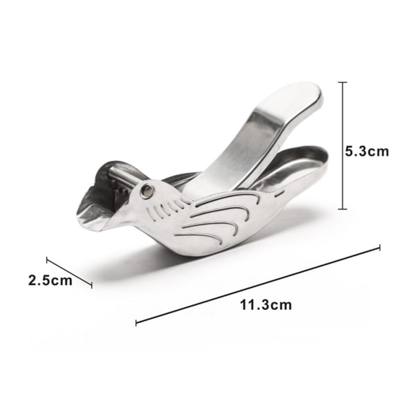 Ruostumattomasta teräksestä valmistettu lintu sitruspuserrin Ergonominen sitruunapuristin hedelmämehuille kaatonokalla 3kpl 3pcs
