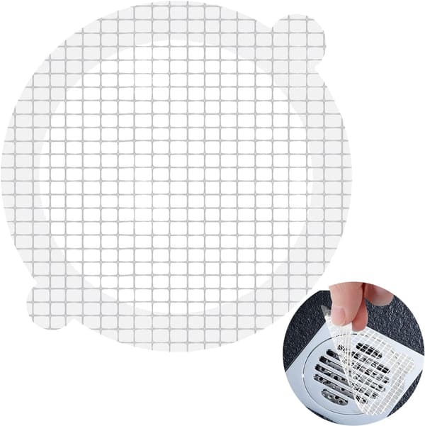 50-pak engangs bruseafløbsdæksel hårfanger bruseafløbsnetklistermærker 50PCS