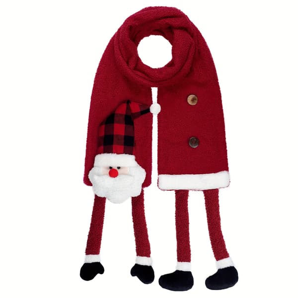 Sødt julehalstørklæde til børn og voksne, varm vinter Teddy Fleece halsvarmer Snowman scarf