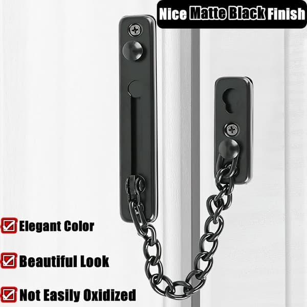Door Chain Security Lock with Safety Spring Anti-Theft Push Bolt Gu Gold finish