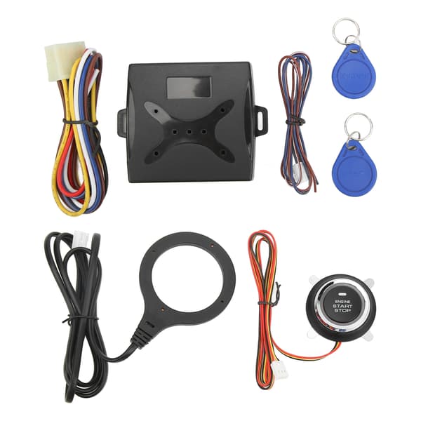 Bil Push-to-Start tenningssett Smart Engine Start Stop Knapp Keyless Go System Universal for 12V-kjøretøy-X42- 0.4