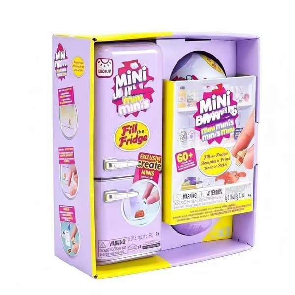 [zd]Minikylskåp + 2 kapslar, Fyll kylskåpet-set, Mini Brands