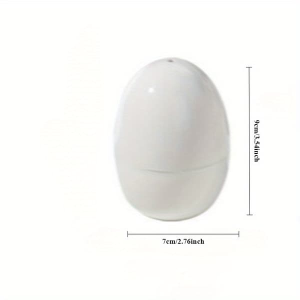 Mikrobølgeovn Eggekoker Matkvalitets Aluminium Eggformet Dampkoker Bærbar 1pc White