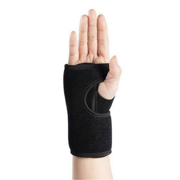 Justerbart åndbart håndledsbind Karpaltunnelskinne Håndledsstøtte Tendinit Smertelindring for Gigt Håndledsbandage Sort Black Left- Handed One Load
