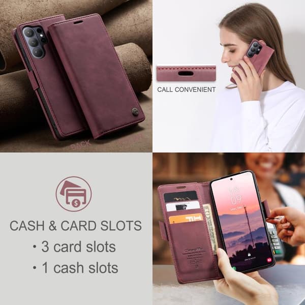 Samsung Galaxy S26 Ultra 5G Case - CaseMe 013 Multifunctional Horizontal Flip Leather Case