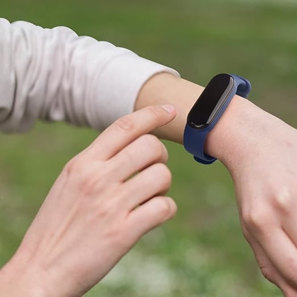 Rem Kompatibel med Xiaomi Mi Band 5/6, Klassiske og Fargerike Myke Silikon Erstatningsarmbånd for Amazfit Band 5.
