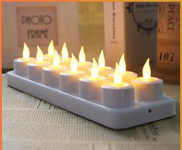 Flamlösa valot - 12 ladattavaa LED-lamppua-FS-