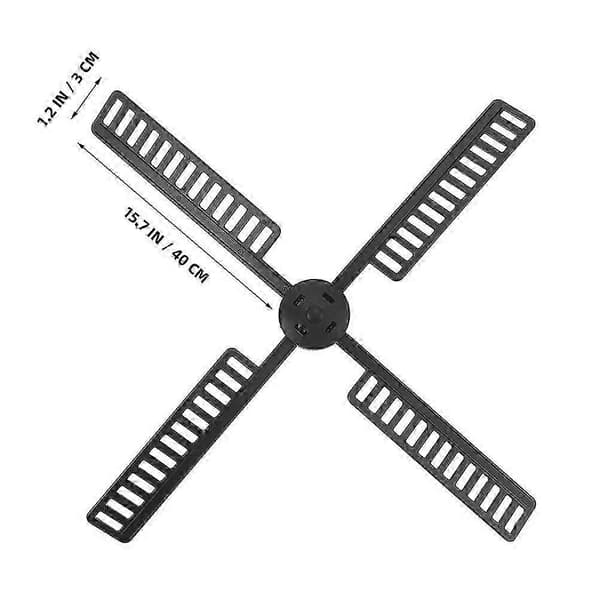 2 sæt vindmølletilbehør vindmølledel plast vindmølledel vindmøllevinge sort Black 40.00X40.00X3.00CM