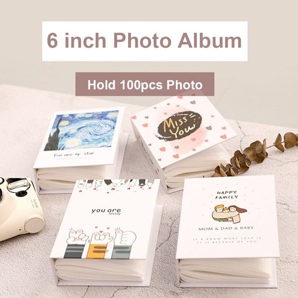 6 tums fotoalbum med 100 fickor 7
