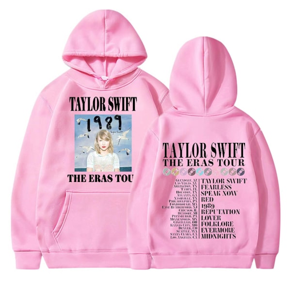 Taylor Swift the eras tour trøje med luvtrøje til mænd og kvinder pink pink XL