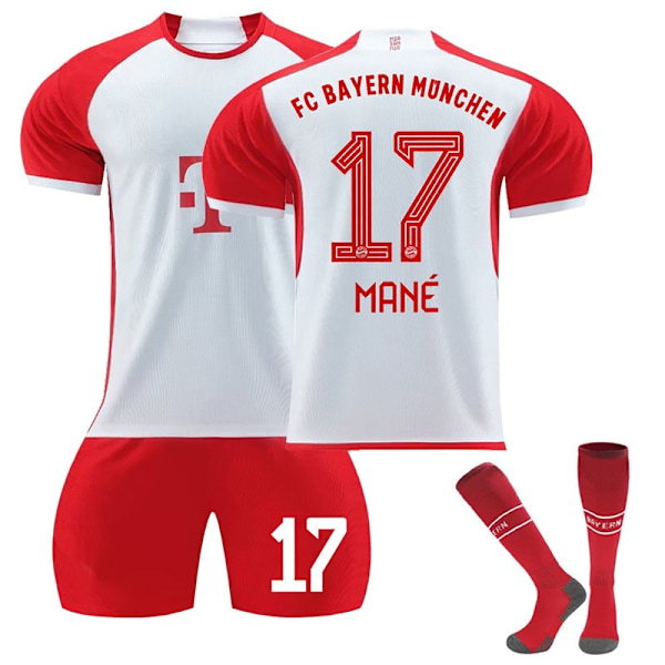23-24 Voksne Barn Gutter Fotballsett Fotballtreningsdrakt Sportsklær 3-delt sett 2324 Bayern München Hjemme#17 2324 bayern-munich home#17 20