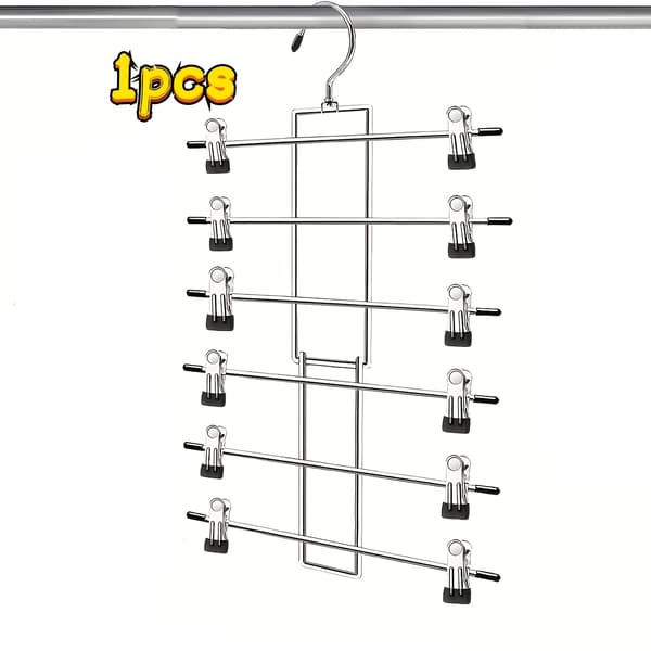 6-lags metal nederdel bøjle organizer 360° roterende krog 2pcs Not provided