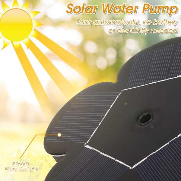 Solar springvand, solcelle dam pumpe Udendørs vandpumpe Have solcelle