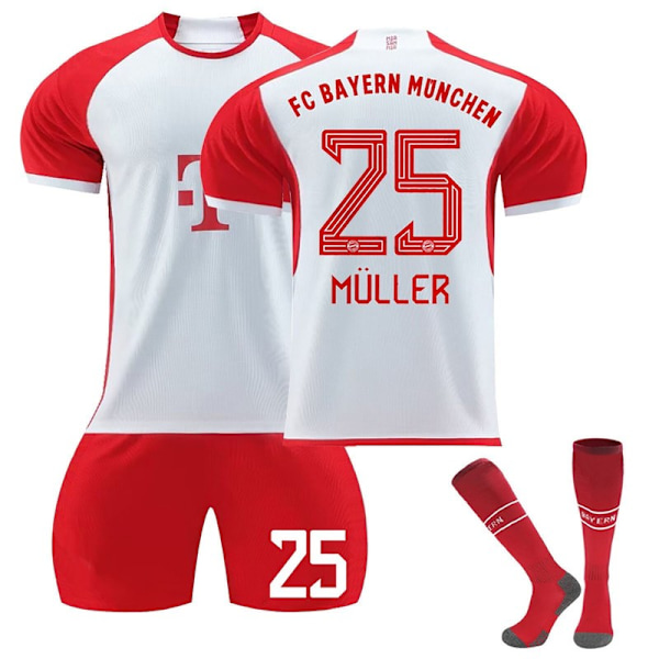 23-24 Aikuisten ja Lasten Poikien Jalkapallopaidat Jalkapalloharjoitusasu Urheiluvaatteet 3-osainen setti 2324 Bayern München Koti#25 2324 bayern-munich home#25 22