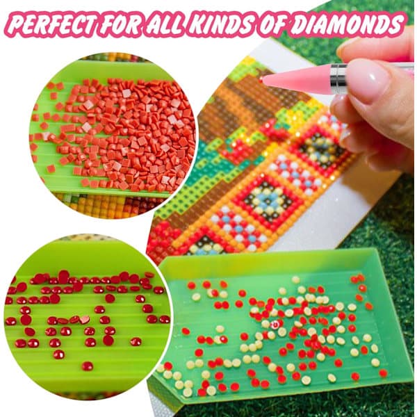 4 Pcs Diamond Painting Pens, Rhinestone Picker Pen No Wax Needed, Double-Headed Self-Adhesive Drill Pens for 5D Diamond