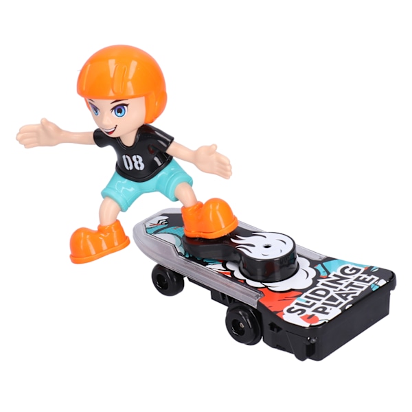 Elektrisk tecknad scooterleksak för barn med musik och ljus, 360° rotation, stuntscooterleksak, present, stuntscooter