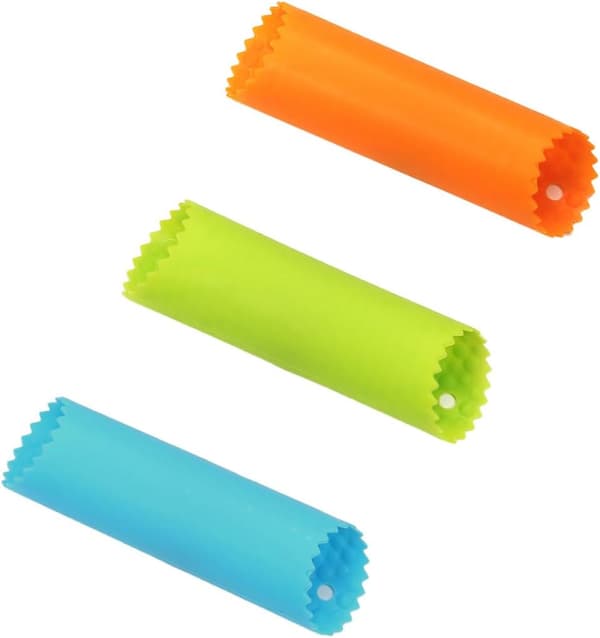 3-pack Silicone Garlic Peeler, Easy Garlic Roller for Garlic Press, Vegetable Peeler for Kitchen Utensils