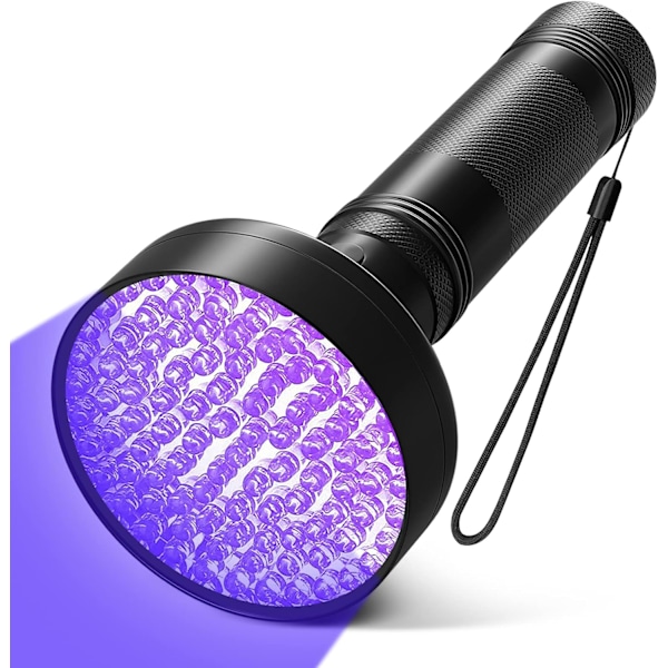 UV-taskulamppu, 100 LED:tä musta valo taskulamppu 395nm UV-valo Detect