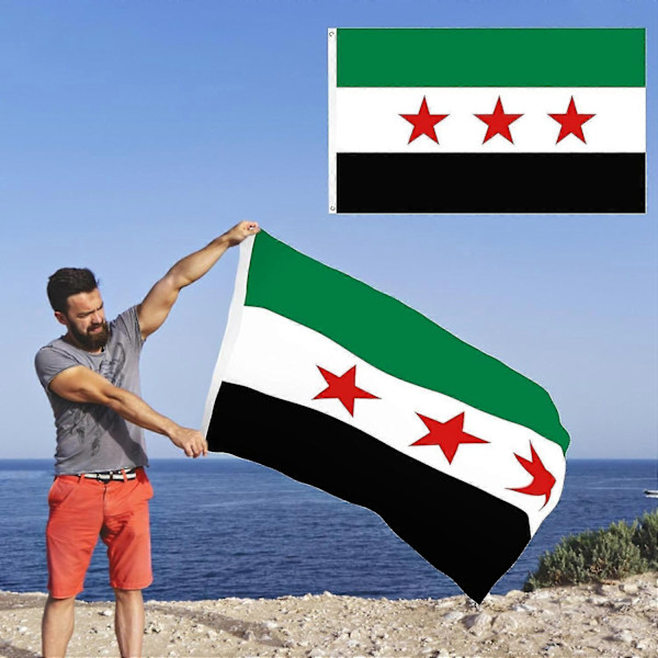 Flagg - Syria gamle 150X90 cm 100