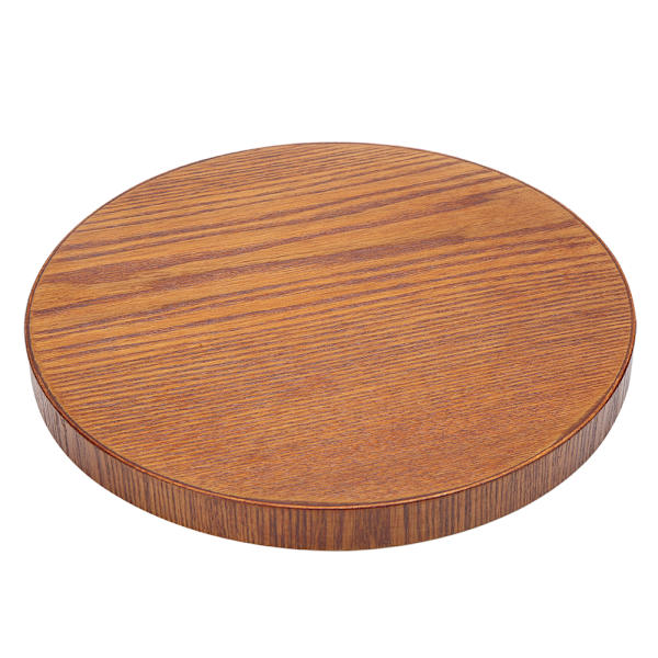 Rund serveringsbrett i tre for te og kaffe, mørkebrun, 27cmx2cm-FS-