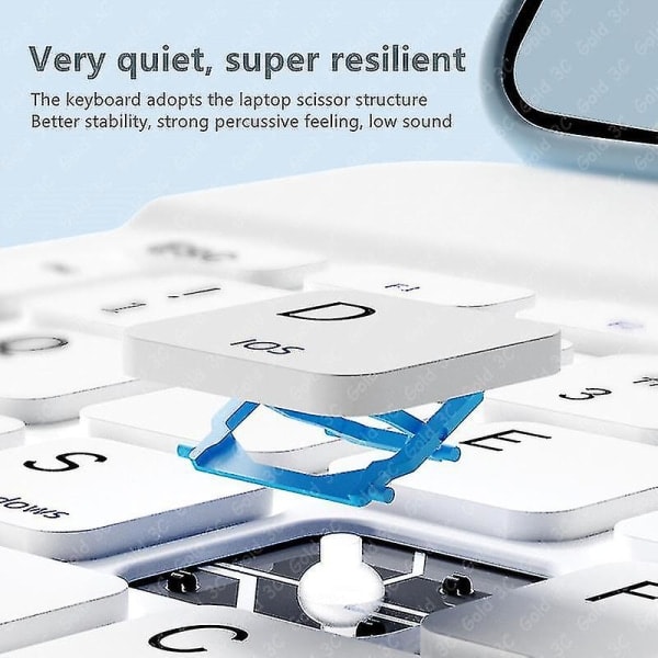 Etui med tastatur for Ipad 9. 8. 7. 10.2 tommer 2021 2020 2019 Svart 1278