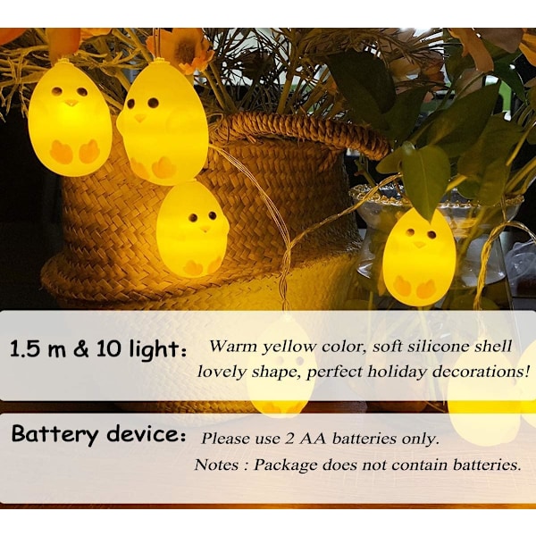Fairy Lights, LED Ljusslinga 1,5m 10 LED Påsk