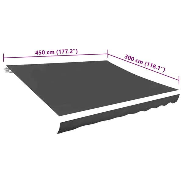 Markiseduk antrasitt 450x300 cm