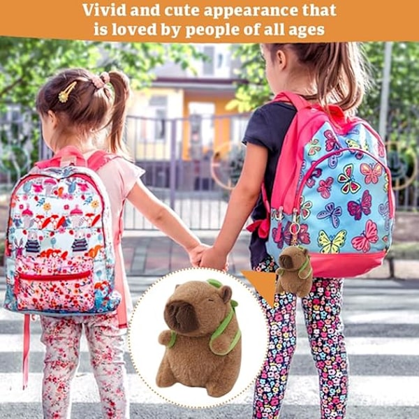 Kapibara plyylelu avaimenperällä Superpehmeä sarjakuva kapibara plyylelu avaimenperä söpö kapibara nukke riipus lahja lapsille