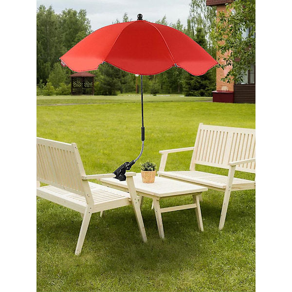 Universel Stolskærm Med Justerbar Klemme, UPF 50+ Klemme På Parasol AuBY Black
