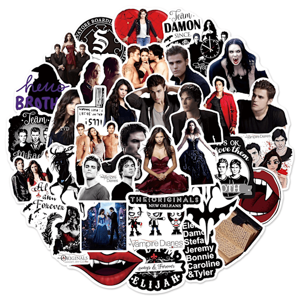 150 graffiti-klistremerker for Vampire Diaries