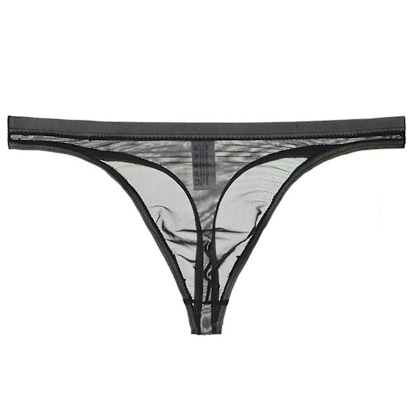 Män G-string Genomskinlig Mesh Slim Fit Transparent Tunn Antiseptisk Låg Midja Pornografisk Män Under M M Black