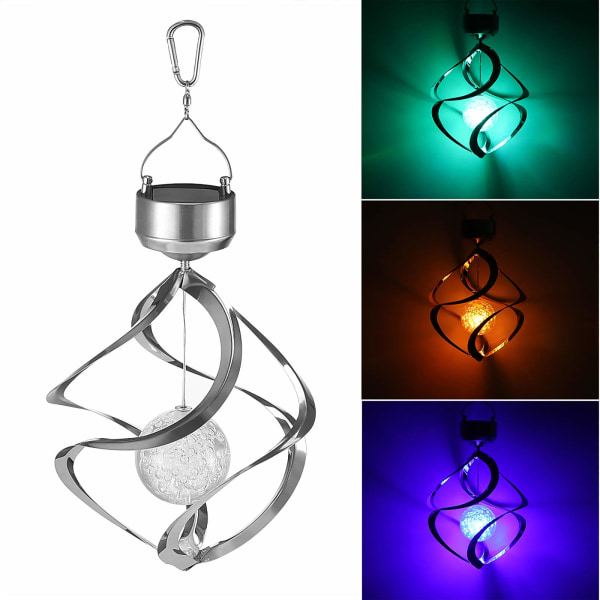 Solcellelampe, Hageornamentlampe Solcelledrevet Krystallkulelampe