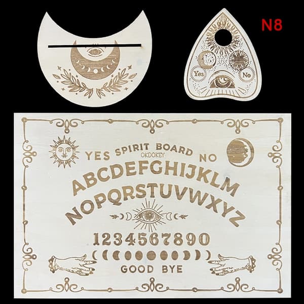 Divination pendelbräda i trä, graverad magisk tavla Ouija Boa - Perfet-X42- 1