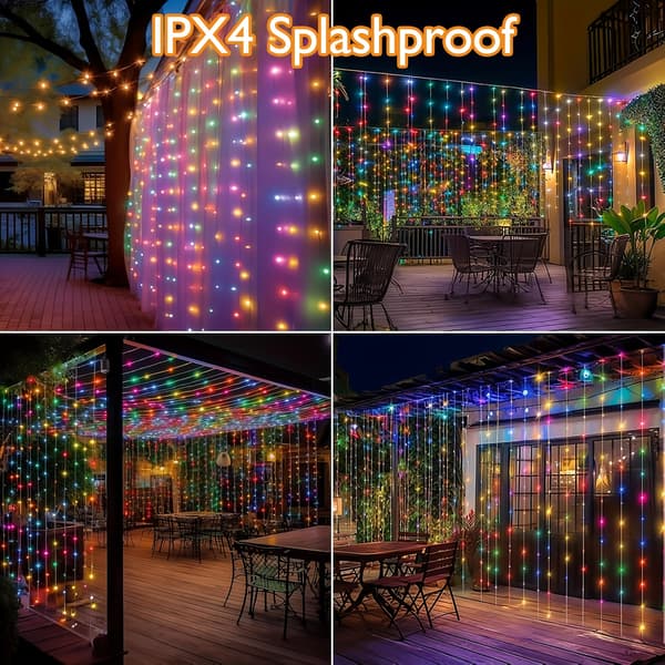 300 LED fe-gardinlys flerfarvede USB-lyskæder til ferieindretning 300LED Multi-Color