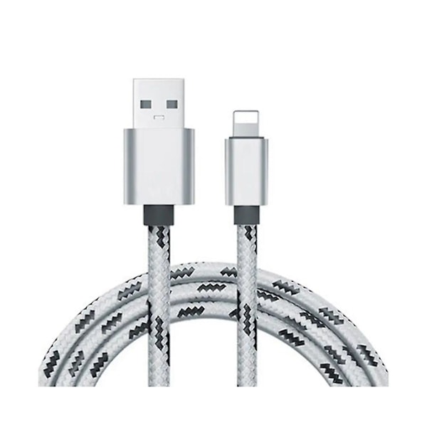 5 st 2m Flätade Lightning-kablar Laddningsdatakabel för iPhone 11 13 14