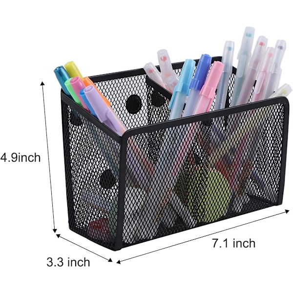 Magnetisk Pennhållare, 3-pack Magnetisk Förvaringskorg Organizer