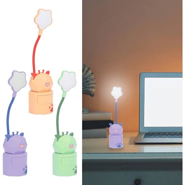 Leselampe for barn, skrivebordslampe for barn, søtt design
