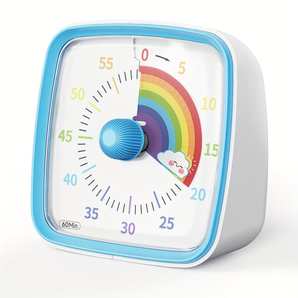 Regnbue visuell tidtaker med nattlys 60-minutters stille nedtelling blå Not provided Blue