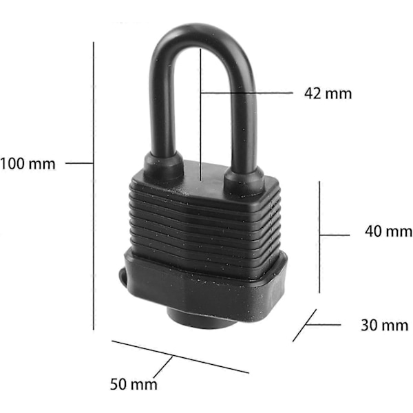 6-pack Waterproof Padlocks with Same Key - Heavy Duty Laminated Steel Lock for-FS-