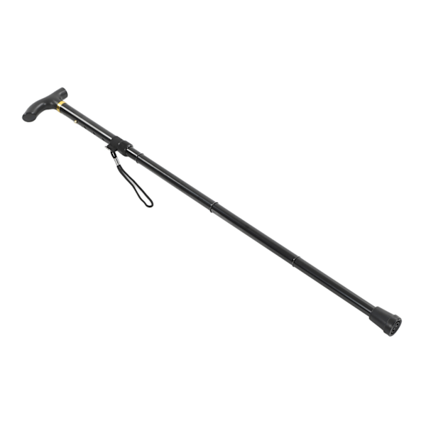 Foldbar vandrestav i aluminiumslegering, skridsikker, letvægt, 4 sektioner, justerbar stok til bjergbestigning og vandring