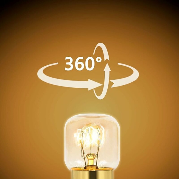 3-pak 25W dæmpbar ovnlampe, E14 T22, 25W glødepære, H