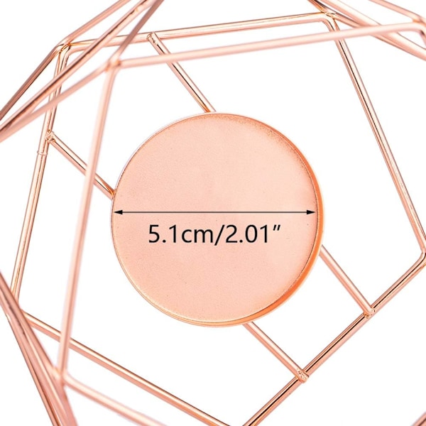 Ljusstake, Geometrisk Ljusstake i Metall för Värmeljus, Pelare