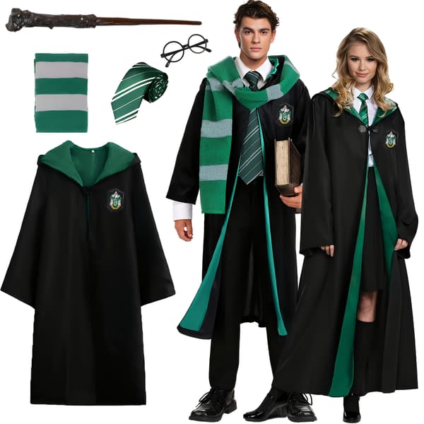 WB Inspired Preppy Polyester Kostymtillbehörsset för vuxna Halloween Cosplay Red 5 piece set