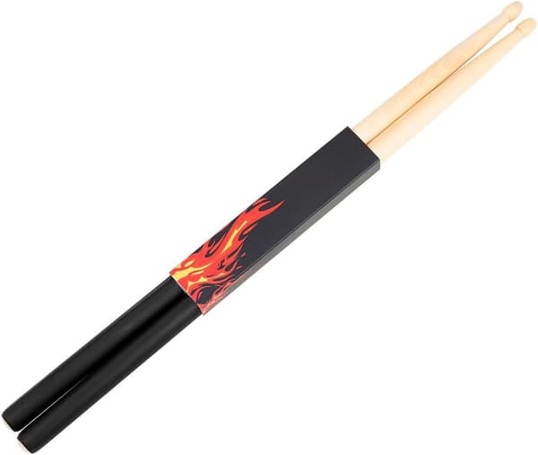 1 Pair Wooden Drumsticks Maple Drum Mallet Sturdy Good Strength Black Stylish Design
