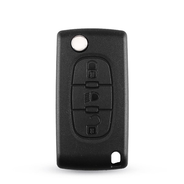 3-knapps CE0523 bilnøkkelskall VA2 for Citroen Svart