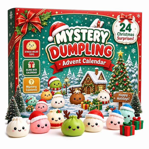 2026 Julekalender 24 Dager Squishy Dumpling Blind Box Stresslindrende Fidget-leketøy Style 4