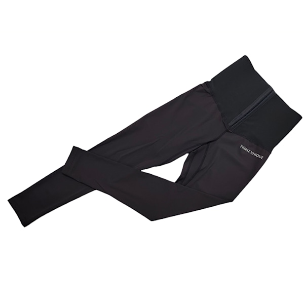 Komfortable Sport Yoga Leggings Høy Midje Svart Svart s
