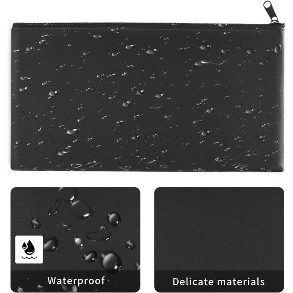Lynlåsposer til kontanter, pengepose, kontantpose, banktaske, 27,94 x 15,49 cm, 2-pak