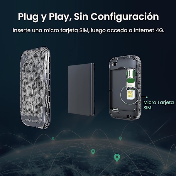 5G bærbar mobil hotspot-router, 2100 mAh batteri, plug and play, egnet for reise